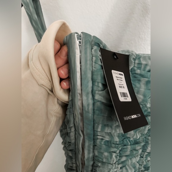 NWT Fashion Nova Green/Combo Mini Dress - SIZE XS - Picture 4 of 5